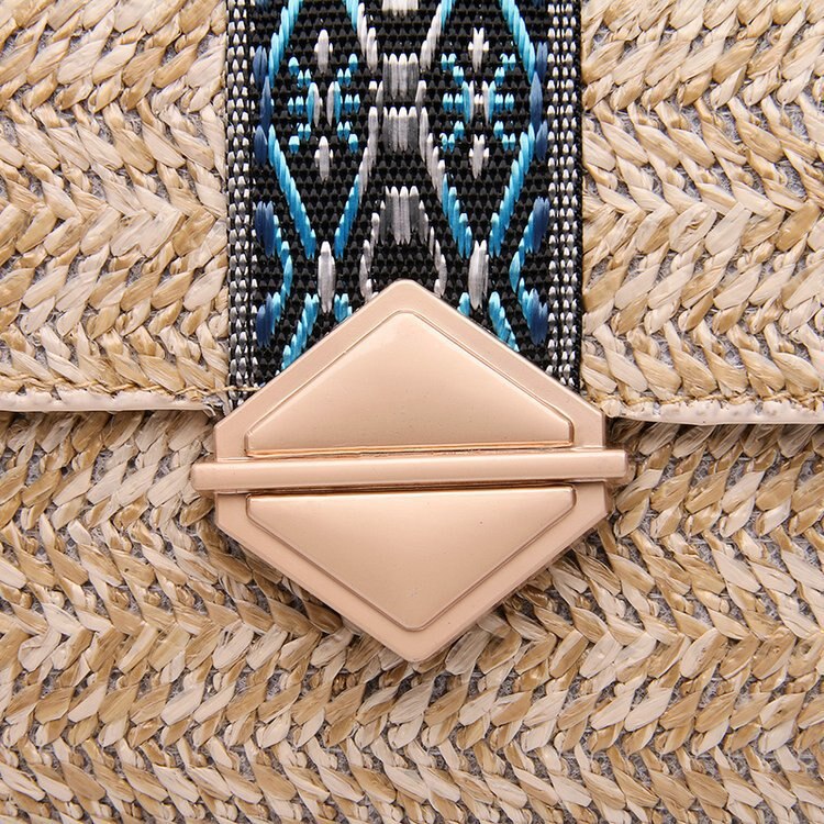 Quadratische strohtaschen für damen, sommer-rattantasche, handgefertigte gewebte strandtasche, umhängetasche, boho-handtasche, bali-reisetasche, urlaub