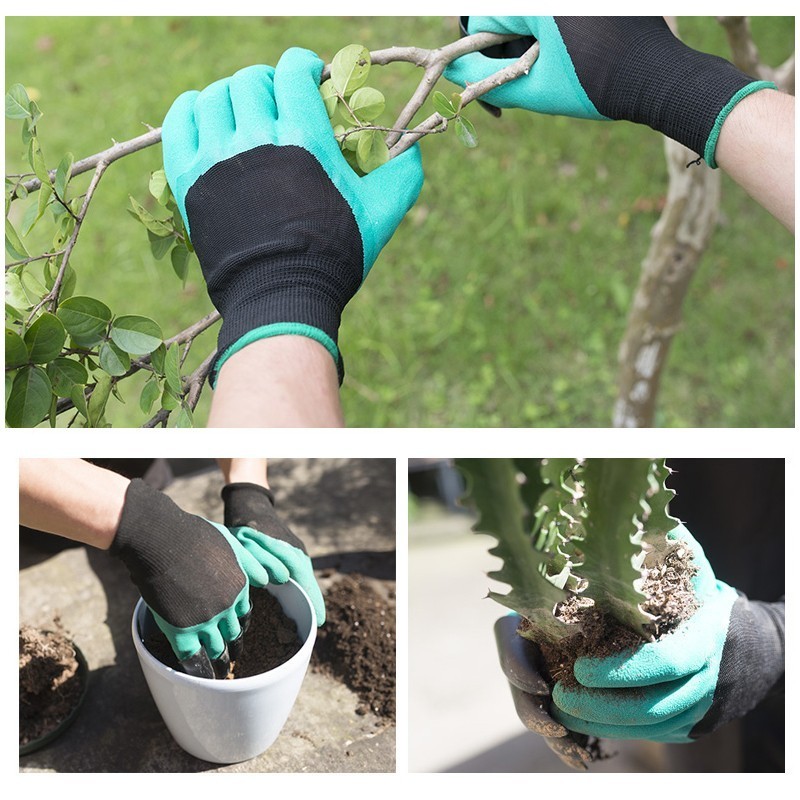 1 Paar Tuin Handschoenen Met 4 Abs Plastic Klauwen Voor Graven Planten Tuin Genie Rubber Handschoenen Te Graven En plant