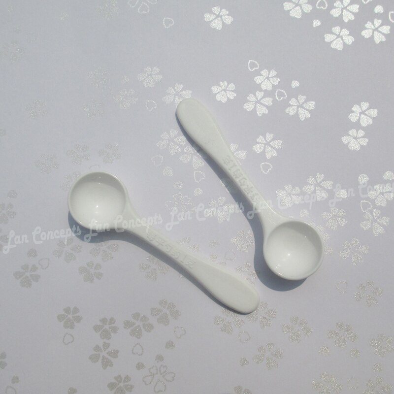 1 Gram Plastic Maatlepel 1G Hdpe Lepel Voor Medische Melkpoeder Vloeibare-Wit 200 Stks/partij