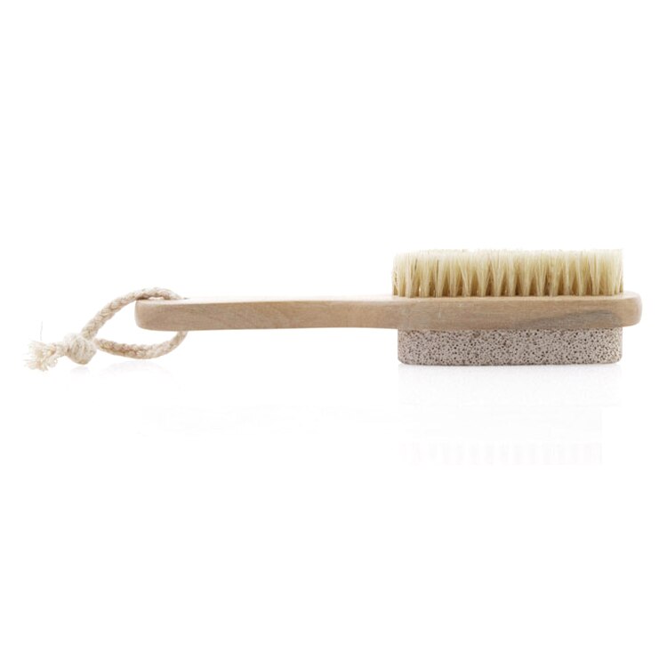 Nocm-Natural Wild Boar Borstel Douche Borstel Puimsteen Voetenbad Hout Kleur