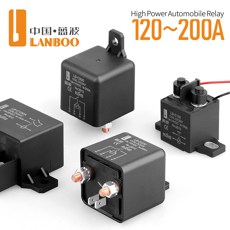 Lanboo produkt 12/24v 180a bilstartrelæ, kraftigt og højtydende bilrelæ
