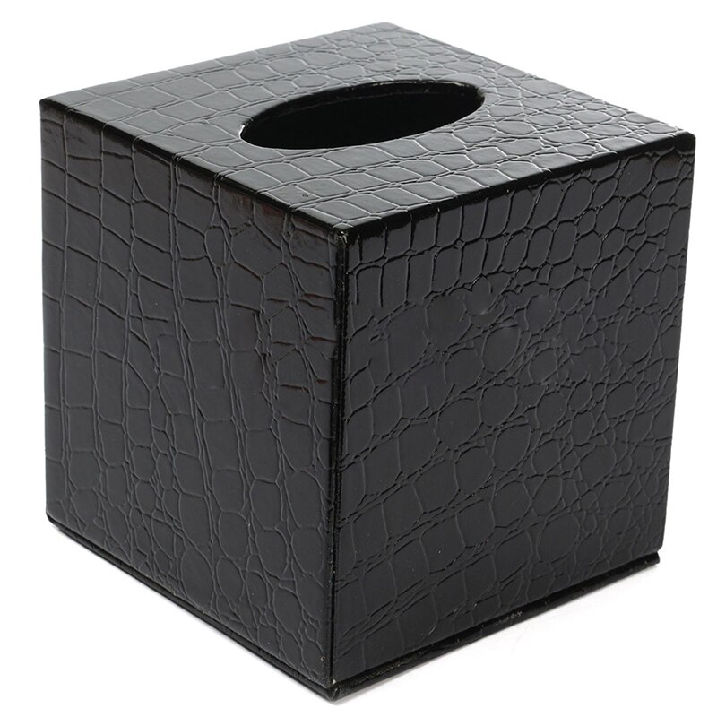 Housse De Boîte à Mouchoirs Carrée Violette En Cuir PU - Élégante Et Imperméable Pour Voiture Et Maison