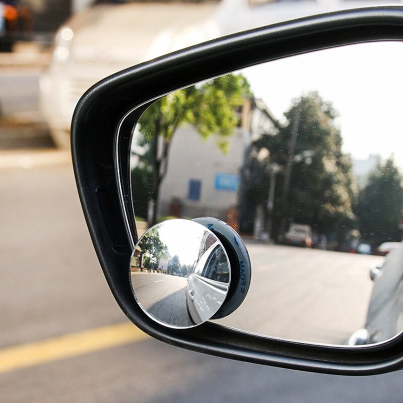 Bil køretøj chauffør vidvinkel rund konveks spejl blindplet automatisk bakspejl foldesæt biltilbehør: En sort