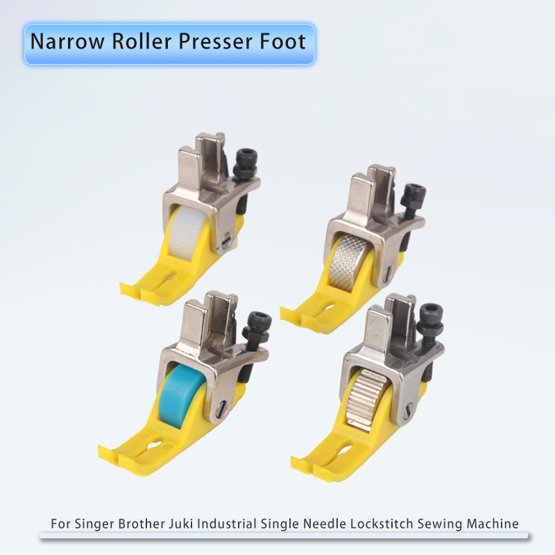 Narrow Roller Presser Foot For Singer Brother Juki Industrial Single Needle Lockstitch Sewing Machine Accessories