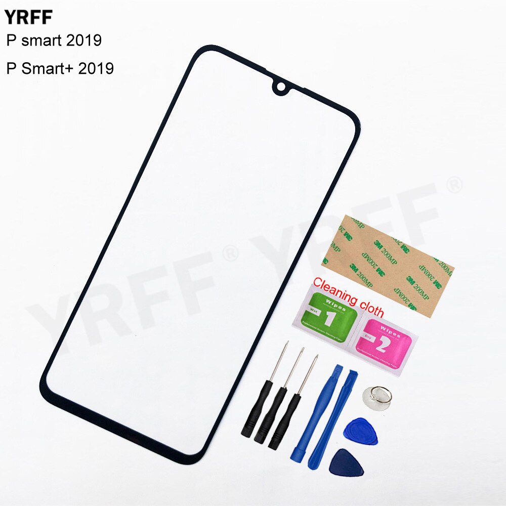 For Huawei P smart + (No LCD Touch Screen) Front Glass Panel Outer Cover Assembly Parts