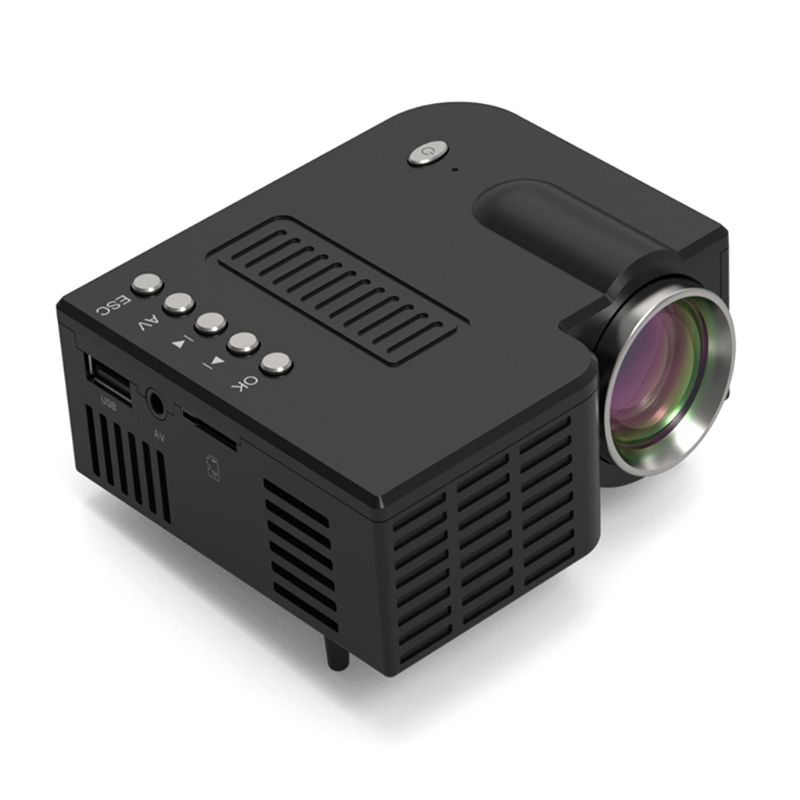 UC28C Mini Tragbare Video Projektor 16:9 LCD Projektor Medien Spieler für Handys: Schwarz