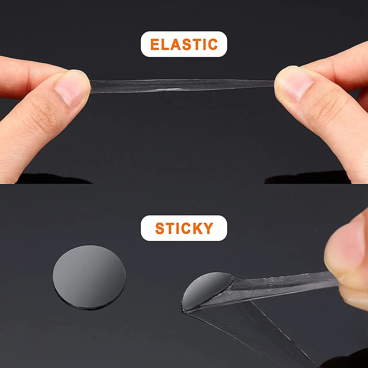 100 pz 1/0.5 cm Adesivo Nastro Biadesivo Adesivi Rimovibili Rotondi Appiccicosi Tack Nessuna Traccia Piccoli Adesivi per la Decorazione del Festival