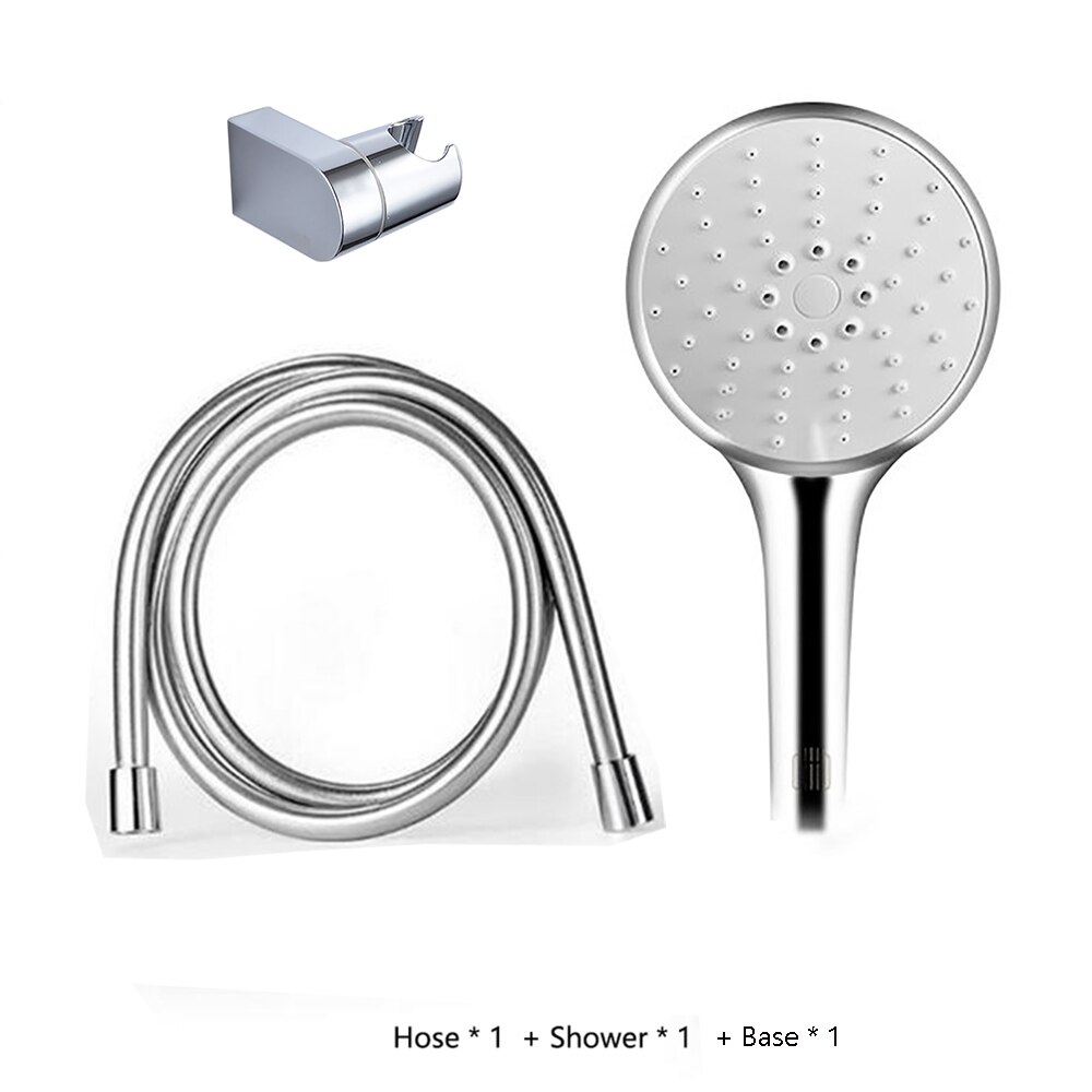 Dabai diiib verborgen spray-on douche 4 standen handdouchekopset 120mm 53 watergat met pvc krachtige massagedouche: Kop slangvoet
