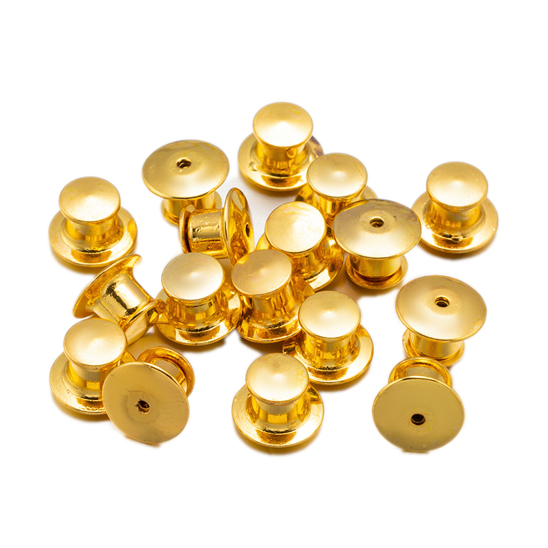10/30/50 pièces goupille de verrouillage dos broches en métal dos goupille de verrouillage gardiens fermoir de verrouillage pour bricolage émail broche Badge fabrication de bijoux: S / Couleur chocolat