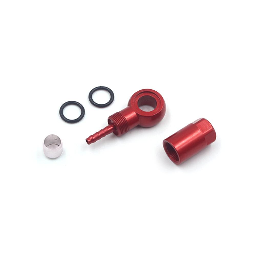 Hydraulic Brake Hose Fittings Hose Valve Olive Head For SHIMANO SLX XT XTR: red