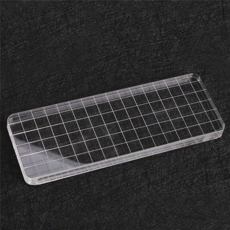 Clear Stempels Acryl Blok Scrapbooking Transparante Postzegels Diy Handvat Stamping Fotoalbum Essentiële Stempelen Blokken: E 16X6CM