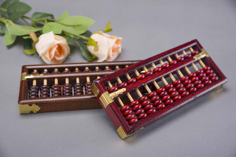 11 kolom oude houten abacus Chinese Soroban Mathmetic school Educatief tool math Rekenmachine XY01