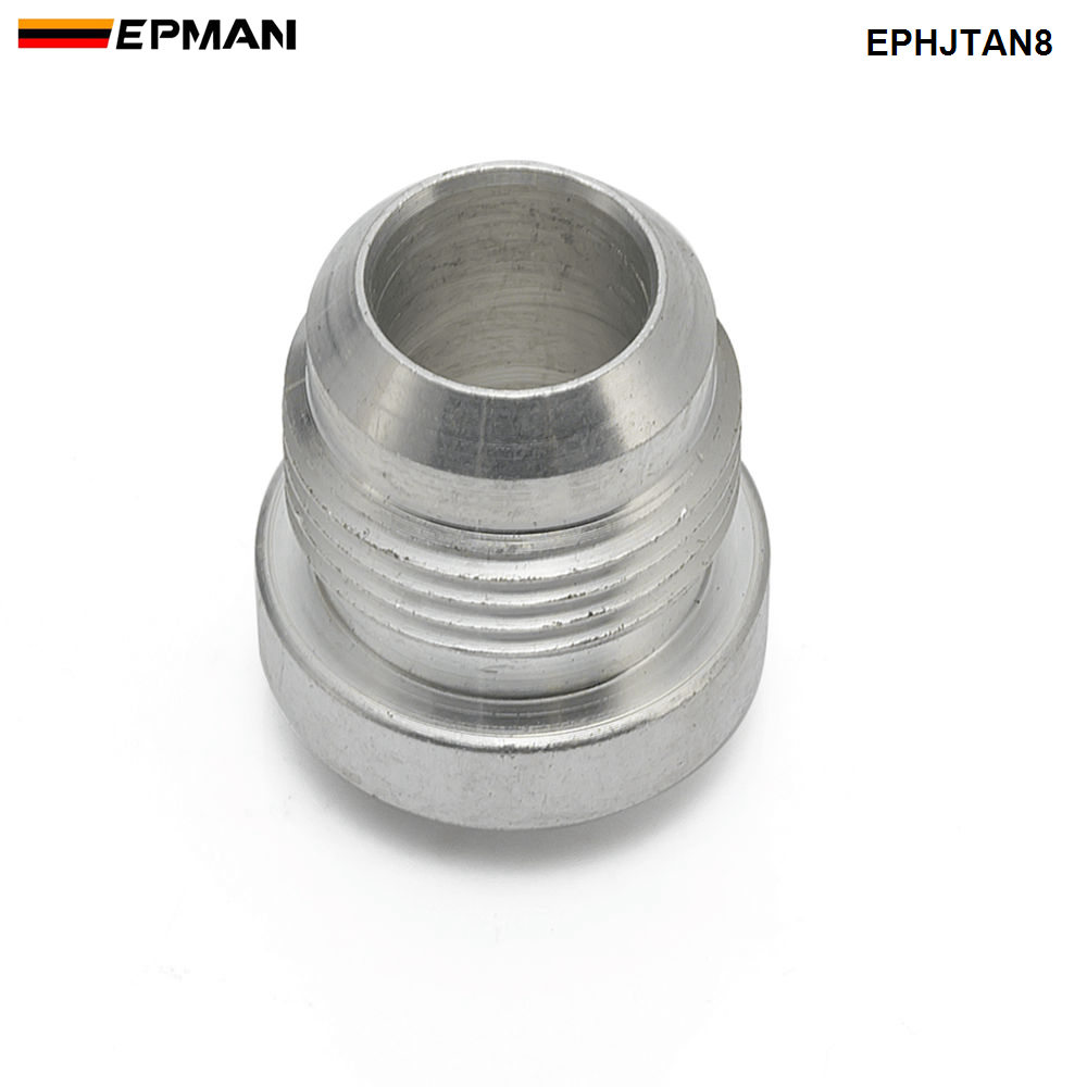 EPMAN 10PCS AN8 Male Aluminum Weld on Bung Boss Hose Fitting Adapter for Fuel Oil Spare Swirl Pots, Surge Tanks EPHJTAN8