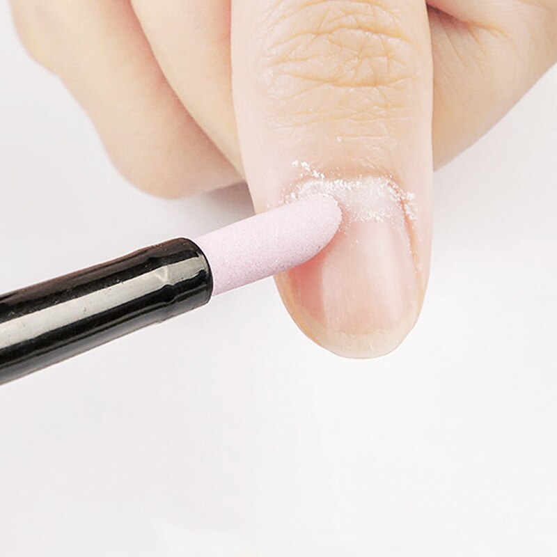 Huiyun 1/5Pcs Quartz Stone Nail Art Scrub Pennen Molen Manicure Trimmer Dode Huid Cuticula Remover Matte Professionele care Tool Pen