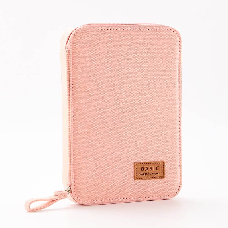 Kawaii Large Capacity School Pencil CaseMulti-function File Folder Bag Storage Bag For Student Ipad Notebooks Pens Stationery: Pink