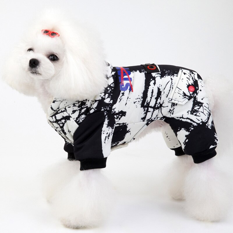 100%  bomulds vandtæt hundefrakke vinter hvalpetøj camo mønster lille hundejakke chihuahua bulldog yorkie mops tøj s-xxl