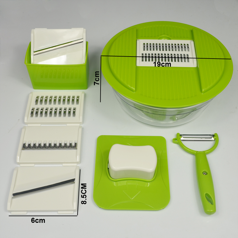 WALFOS Mandoline Groente Slicer Dicer Fruit Cutter Slicer Met 4 Verwisselbare Rvs Blades Aardappel Slicer Tool