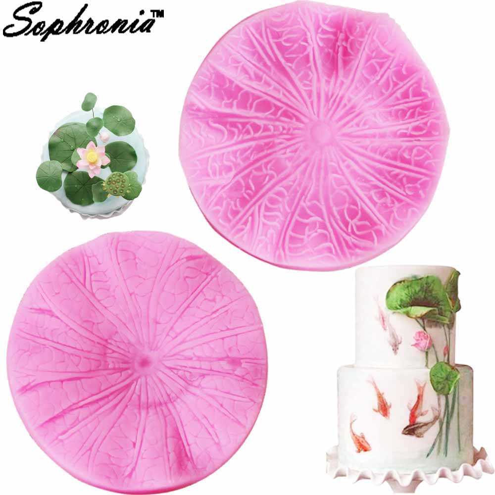 Neue Lotus Blatt Veiner Silikon bilden Blume Kuchen Dekorieren Werkzeuge Zucker Gumpaste Schokolade, Tonne Formen M758