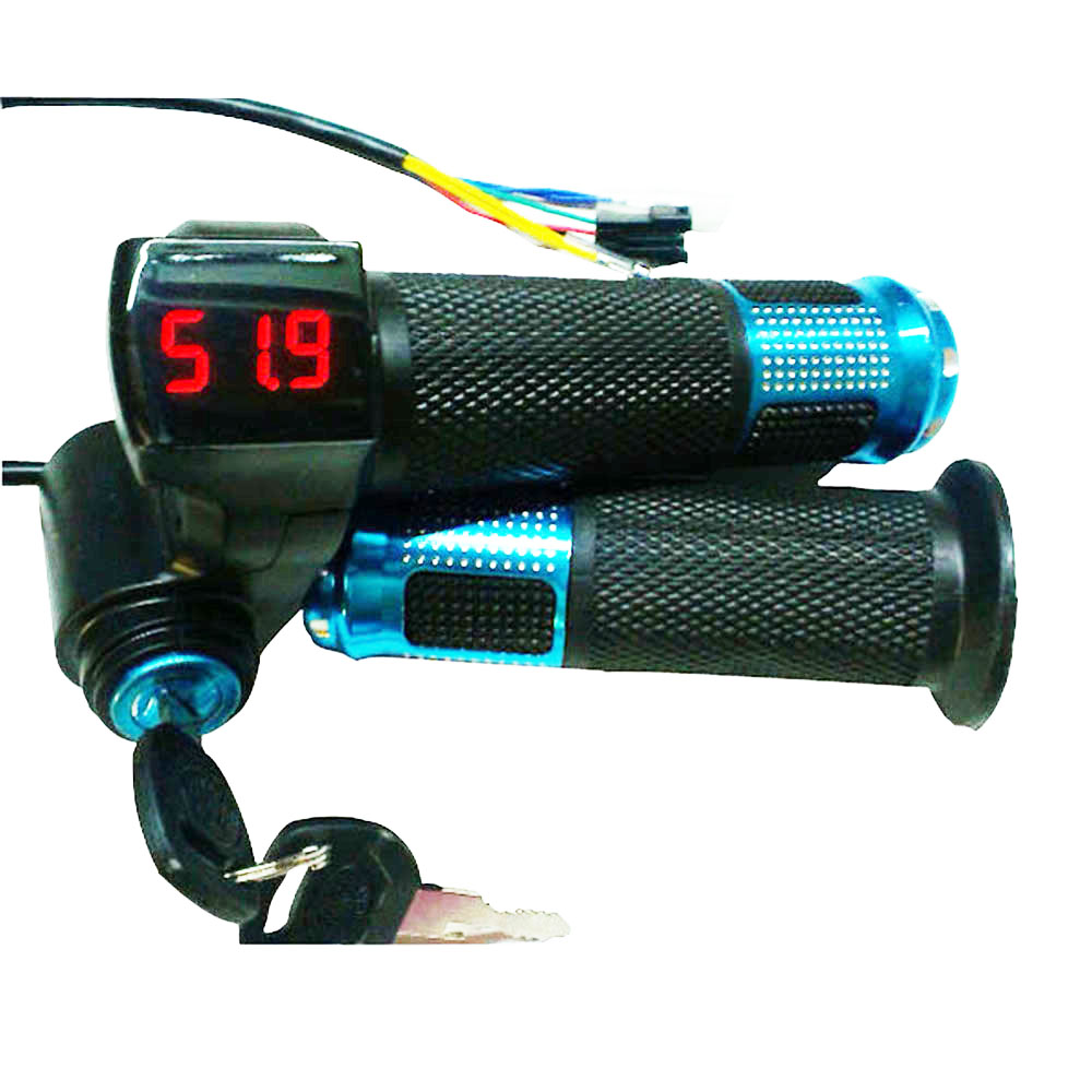 12 V/24 V/36 V/48 V/60 V/72 V ebike della valvola a farfalla con batteria di alimentazione del Schermo LCD Interruttore Manopole Del Manubrio per bici elettrica/scooter/ebike