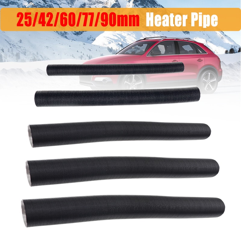 25/42/60/76/90mm Car Heater Ducting Pipe 60-100cm Diesel Parking Heater Duct Aluminum Foil Warm Air Intake Pipe For Webasto
