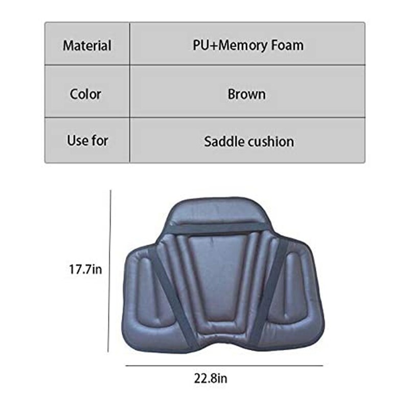 Horse Saddle Pad PU Leather Horse Riding Seat Saver Shock Absorbing Memory Foam Saddle Cushion Pad Riding Equipment