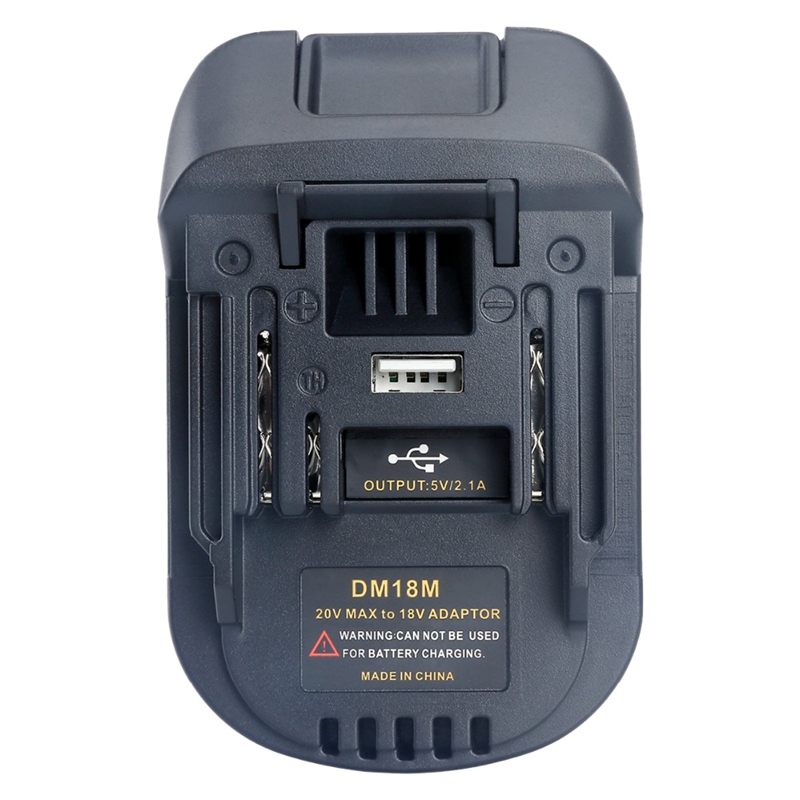 20V Tot 18V Batterij Converter Adapter DM18M Voor Dewalt Voor Mikwaukee Om Li-Ion Lader Voor Makita BL1830 BL1850 batterijen: Default Title