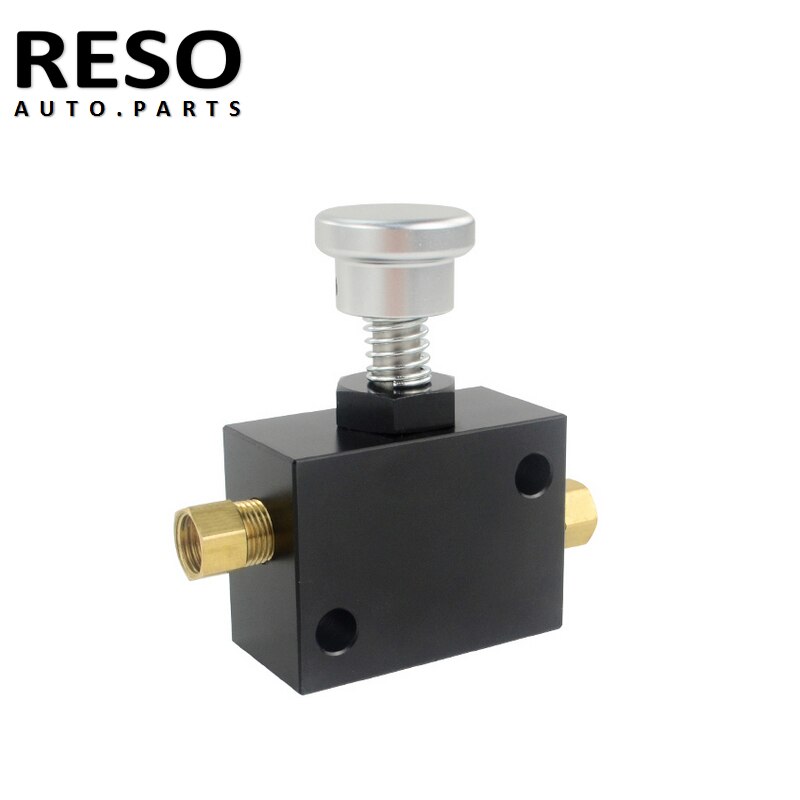 Brake lock Manual Brake line Lock hydraulic brake park lock Pressure Holder Inlet and outlet 1/8 NPT for Disc Drum Black