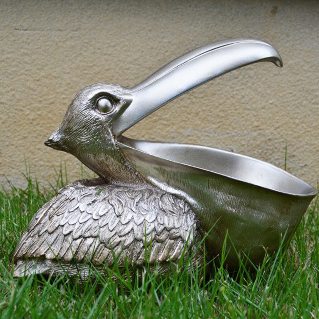 3D Resin Statues The Statue Birds Figurines Furnishing Articles: Silver