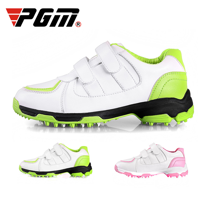 PGM Children Golf Shoes Girls And Boys Leisure Section Fixed Nail Waterproof Non-slip Sneakers Kids Comfort Soft Sports Shoes
