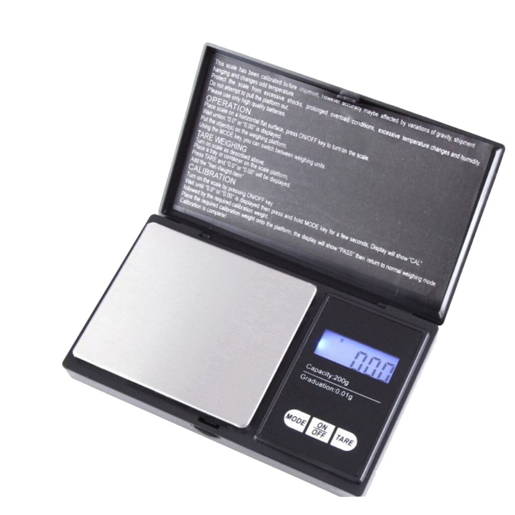 Digital Pocket Scale, Mini Weigh Gram, 6 Units Conversion with LCD Display for Food, Jewelry, Coffee (Battery Included)