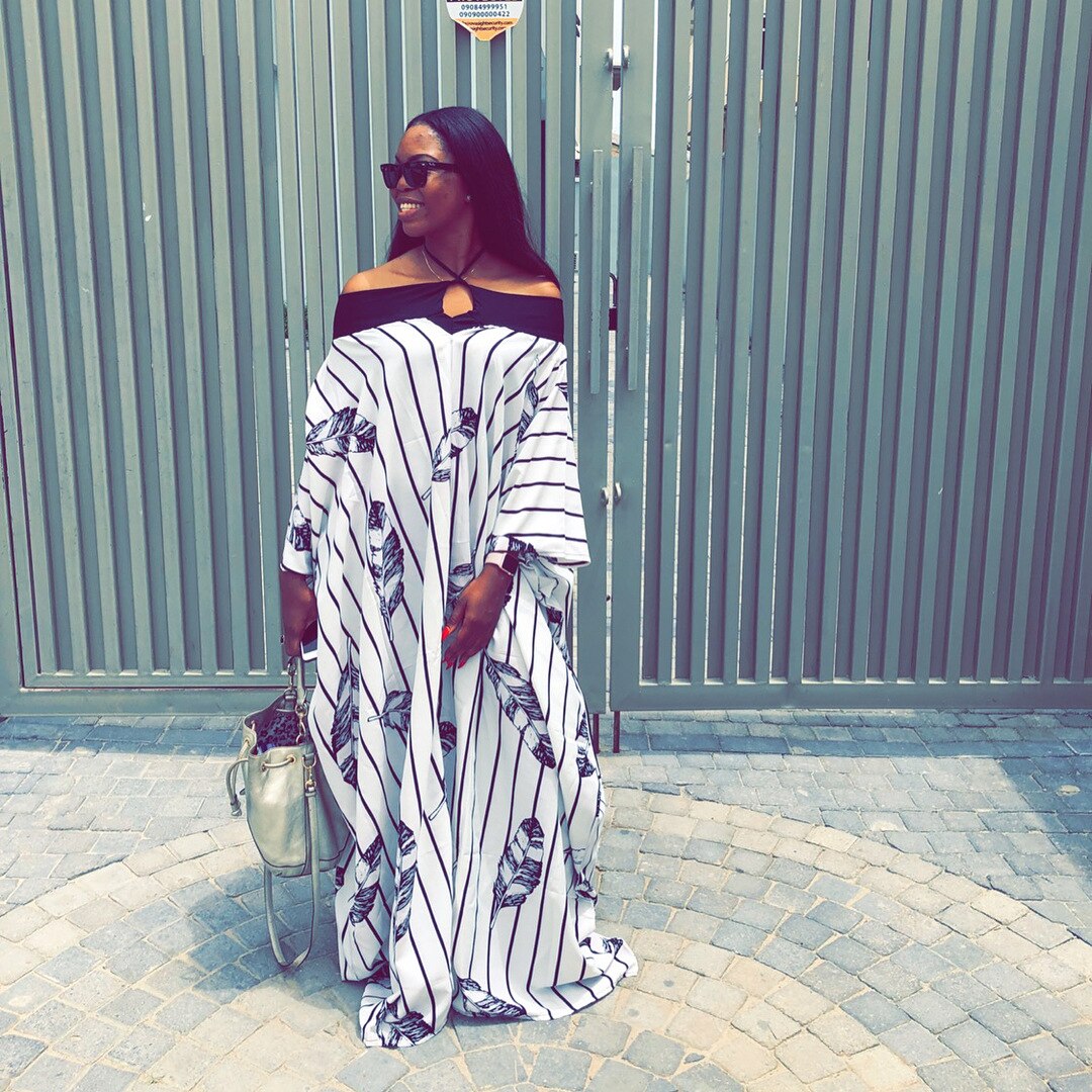 Afrikanische Kleider Für Frauen Neue frauen Kleidung Weg Von Der Schulter Lange Ärmeln Spezielle Lange max Kleid