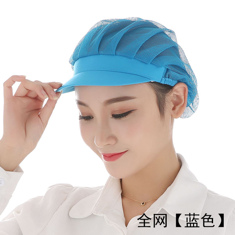 POFET 2 stks Chef Waiter Mesh/Cotton Cap Restaurant Keuken Workshop Haar Netto Koeling Herbruikbare Bouffant Verstelbare Voedsel Service Haar Hoed Beschermende Snoods - Rood