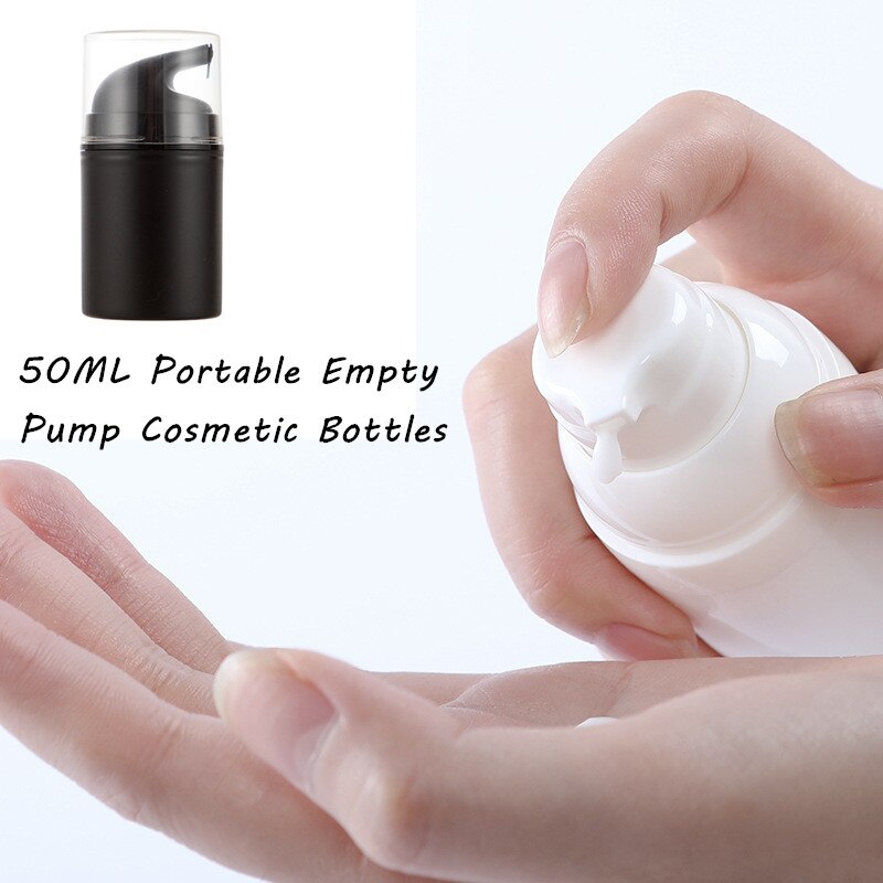 50 Ml Draagbare Lege Parfumflesjes Met Spray Elegante Airless Pomp Cosmetische Fles Travel Make Verstuivingswerkwijze