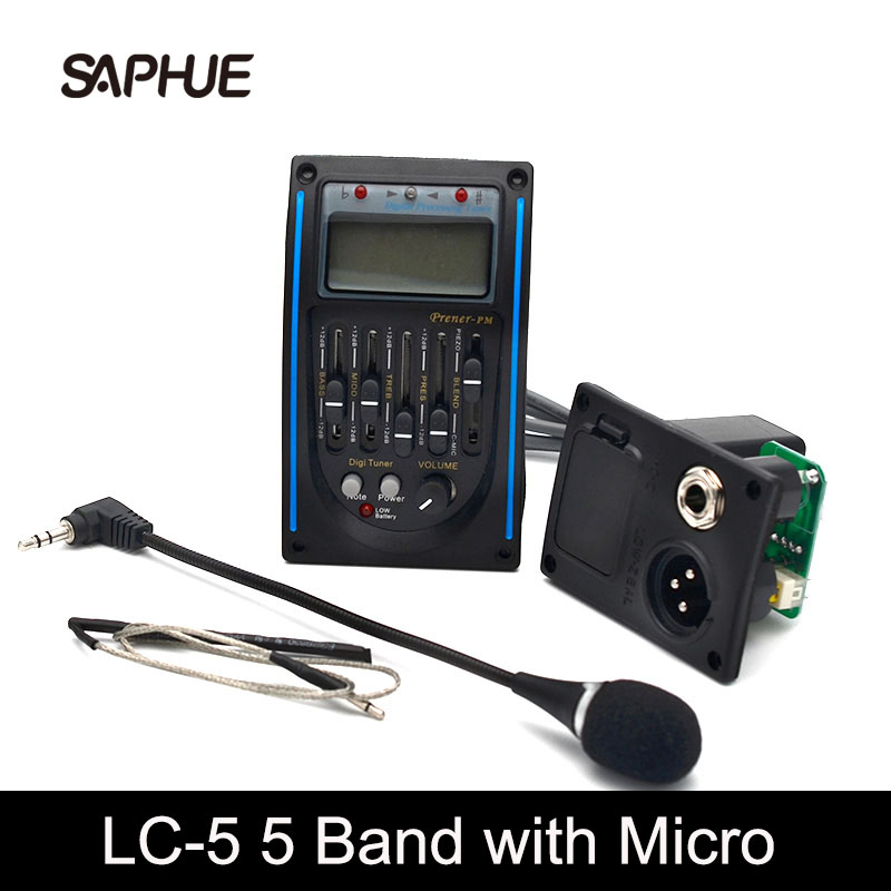 Lc -5 5 bånds akustisk gitar eq/lc -4/ lc -5 rød farge/lc -5 batteriboks til akustisk gitar