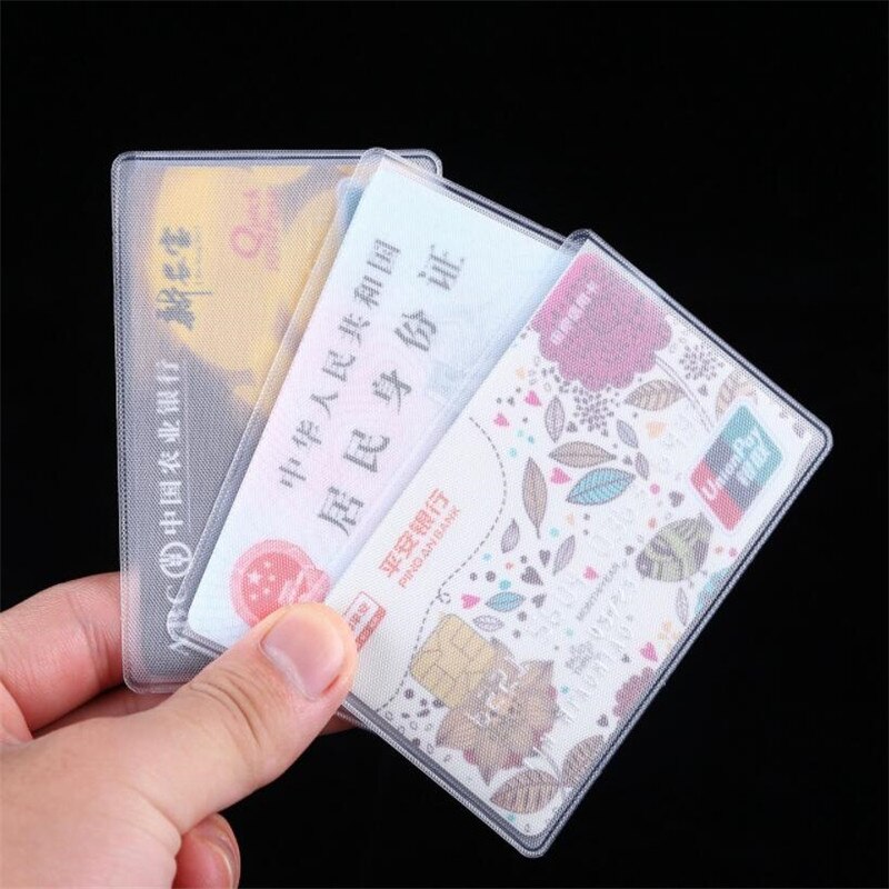 10 Stks/partij 60*93Mm Transparante Card Protector Mouwen Id Kaarthouder Portefeuilles Purse Business Credit Card Cover Kaarthouder