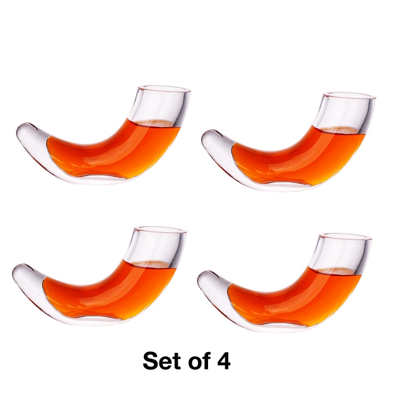 30ml Drinking Horn Glass,Horn Cup,Whisky Glass, Shot Glass,Water Glass, Wine Glass: Default Title