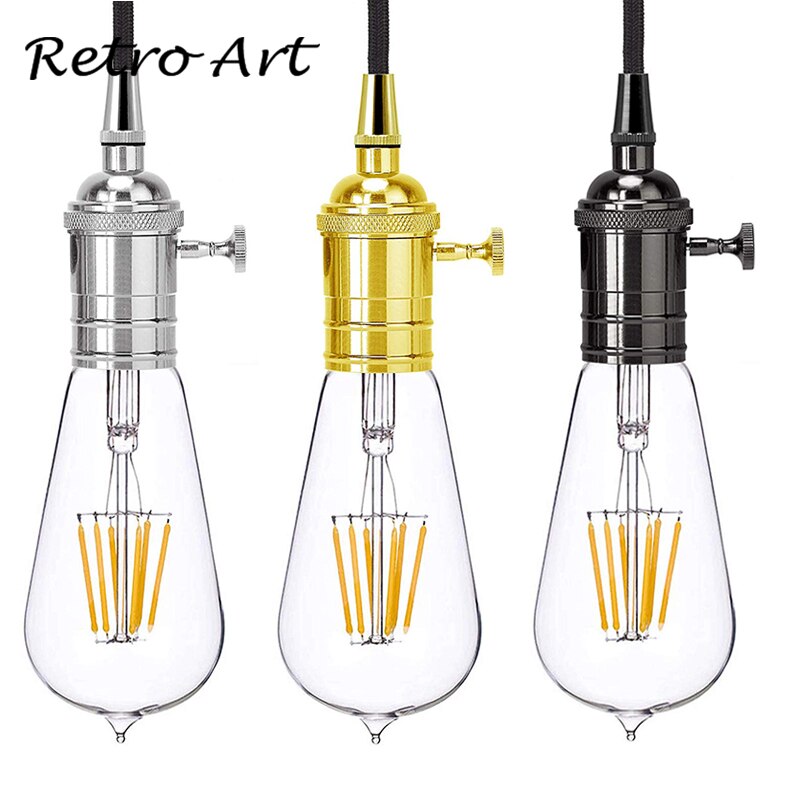 Copper Lamp Socket E27 vintage style edison light socket lamp holder