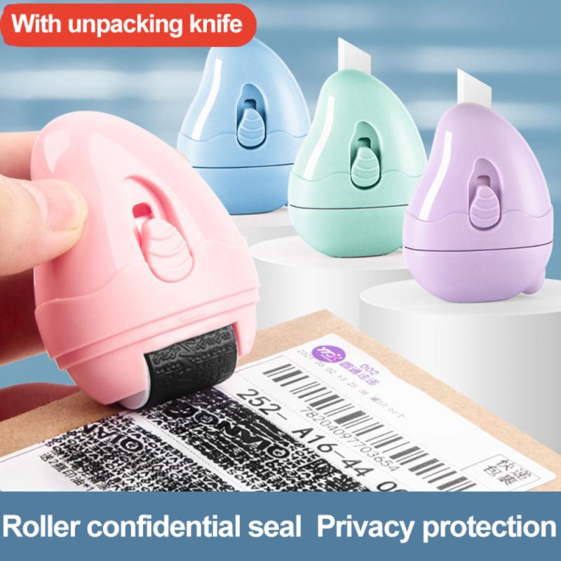 Stamp Roller Anti-Theft Protection ID Seal Smear Privacy Confidential Data Guard Information Data Identity Address Blocker