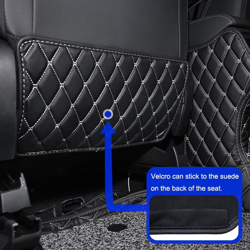 QHCP-alfombrilla de microfibra de cuero para asiento de coche, antipatadas, reposabrazos, almohadilla antipatadas para niños, poste B, pilar para Subaru Forester 19-22, estilo de coche