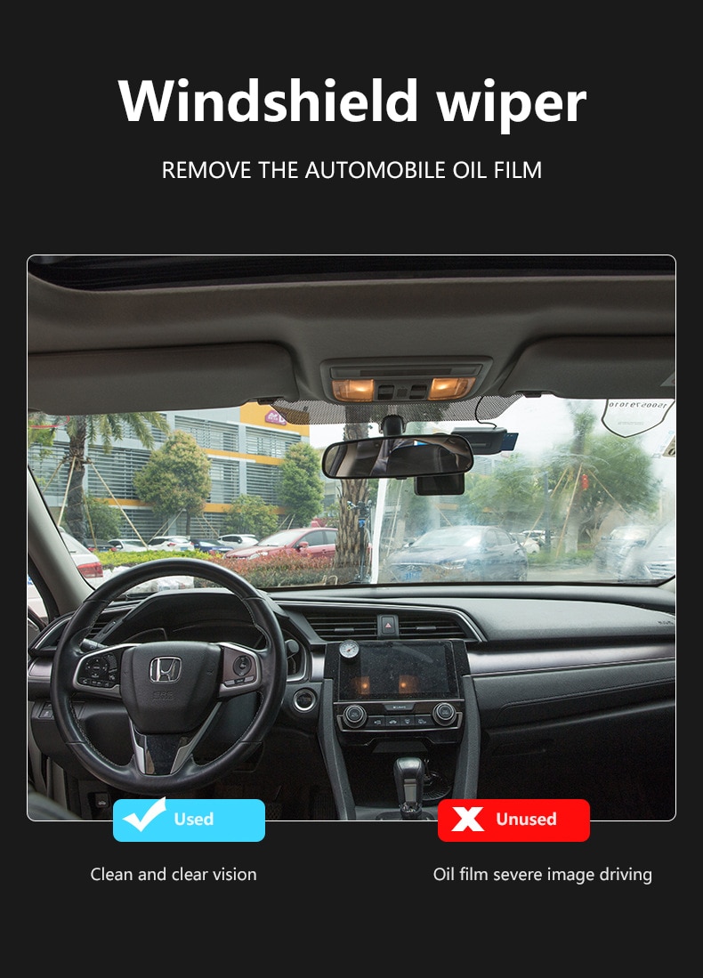 Car Glass Oil Film Remover Cleaner Car Cleaning Wash Windshield Cleaner Oil Removal Film Removal Stains Cleaning Supplies
