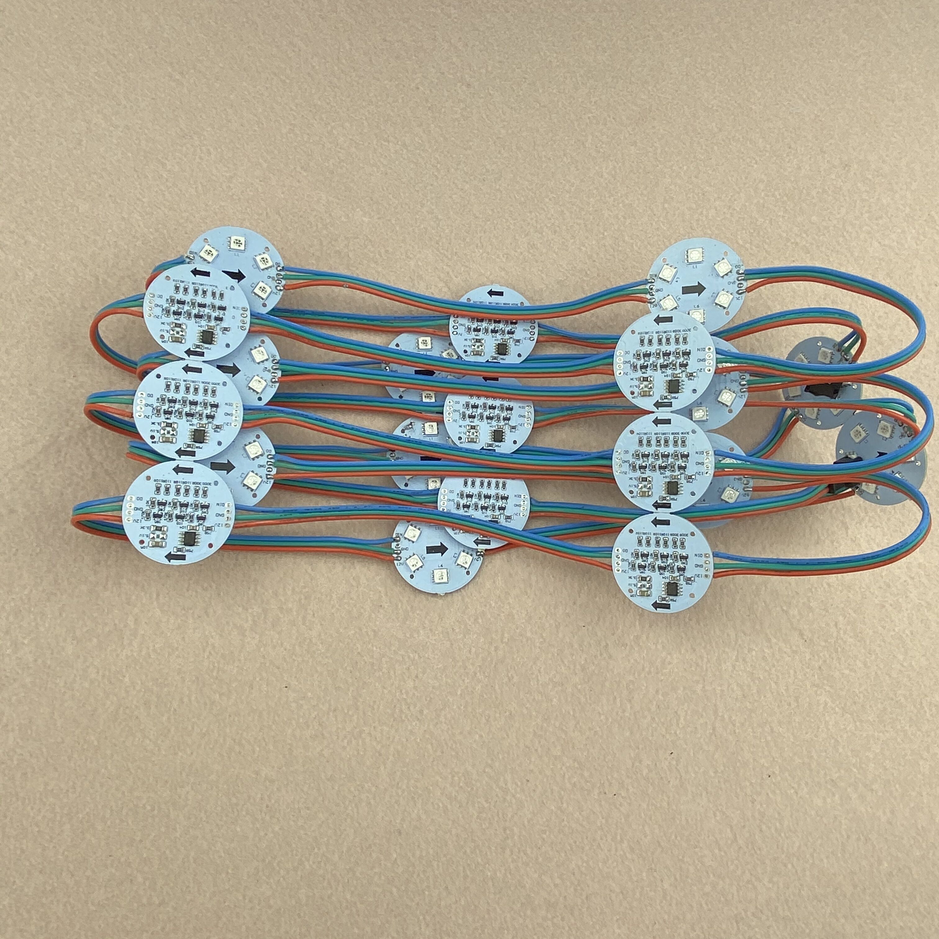 20pcs 38mm diameter WS2811 pixel module,non-waterproo;1.44W;DC12V input