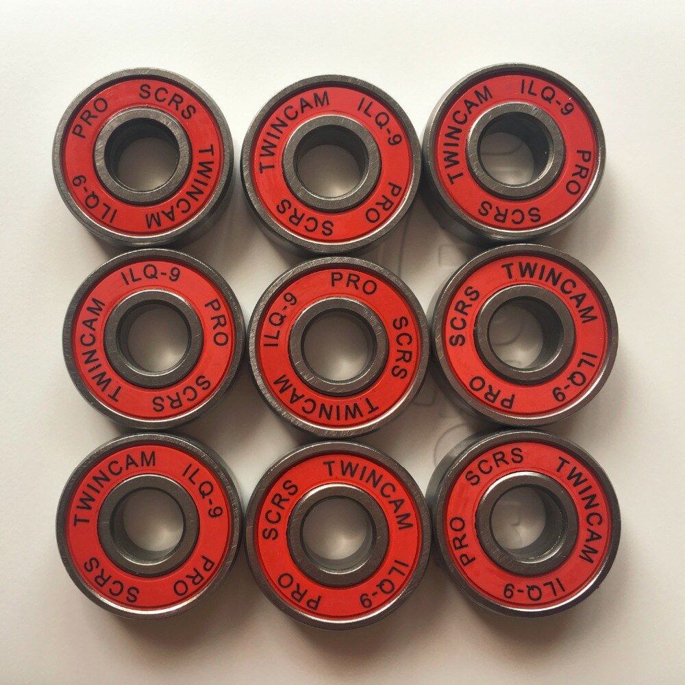 16pcs/lot SKATING TWINCAM ILQ-9 608zz Miniature Ball Radial Ball Bearings For Skate Board Shoes Accessories -9 Random Color