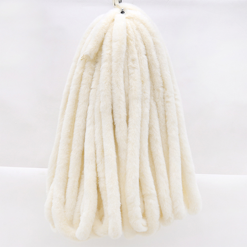1M Kunstmatige Konijnenbont Lint Tapes Diy Kleding Naaien Pluizige Bekleding Trimmen Stof Naaien Kostuum Ambachten Rand: Light beige