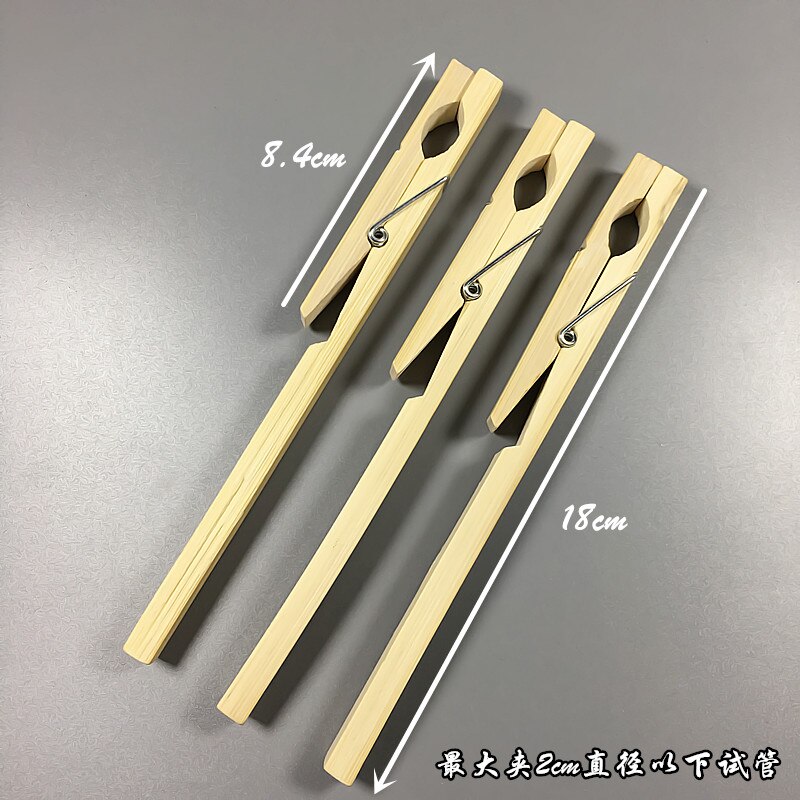 Pinzas de bambú de madera, soporte para tubo de ensayo, Clip para laboratorio, suministro químico, 10 Uds.