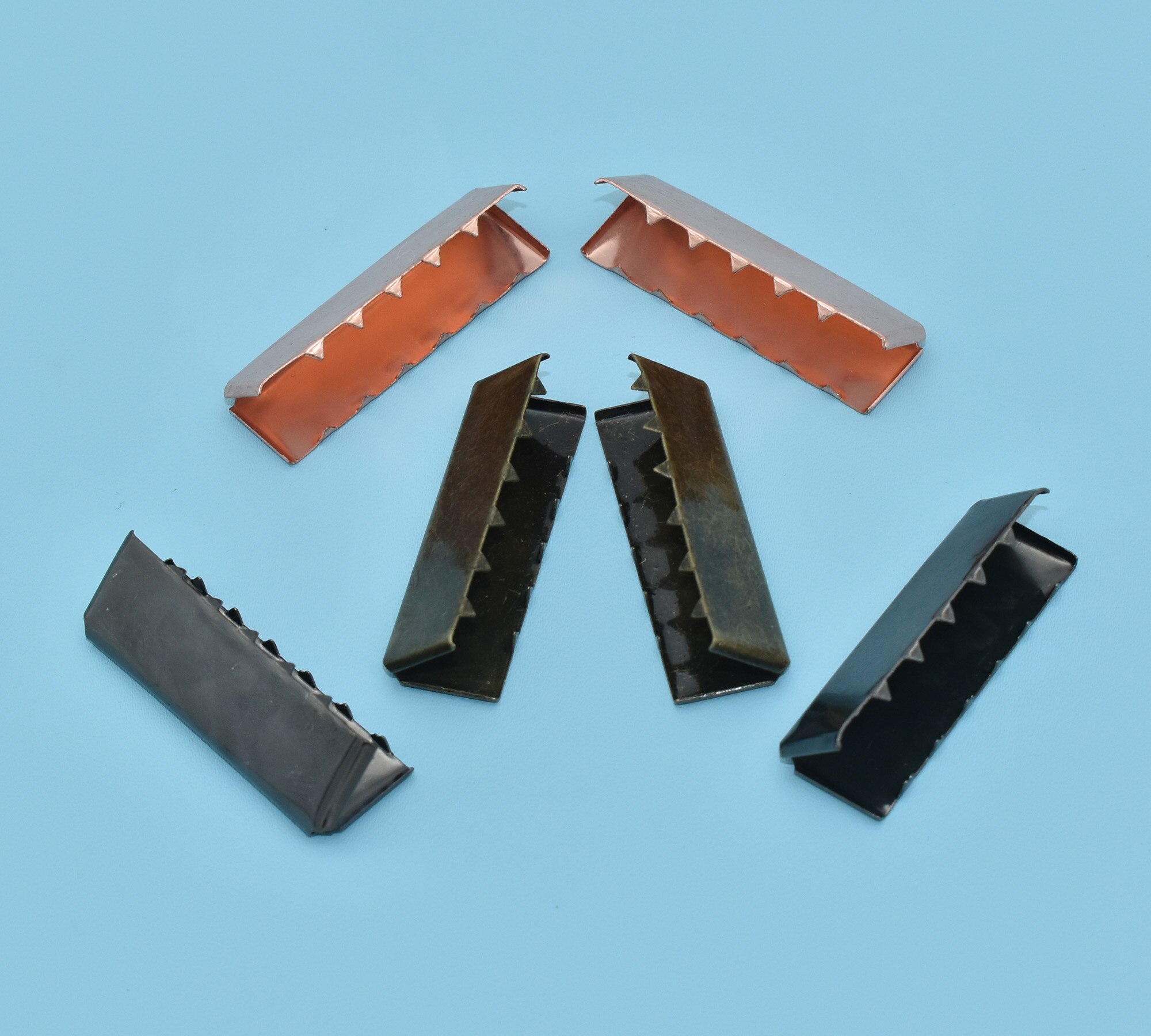 38mm Ribbon End Crimp Clasp Leather End Crimps Cord Ends Fasteners Belt Buckle End Tip Lanyard Clip Jewelry Making Findings