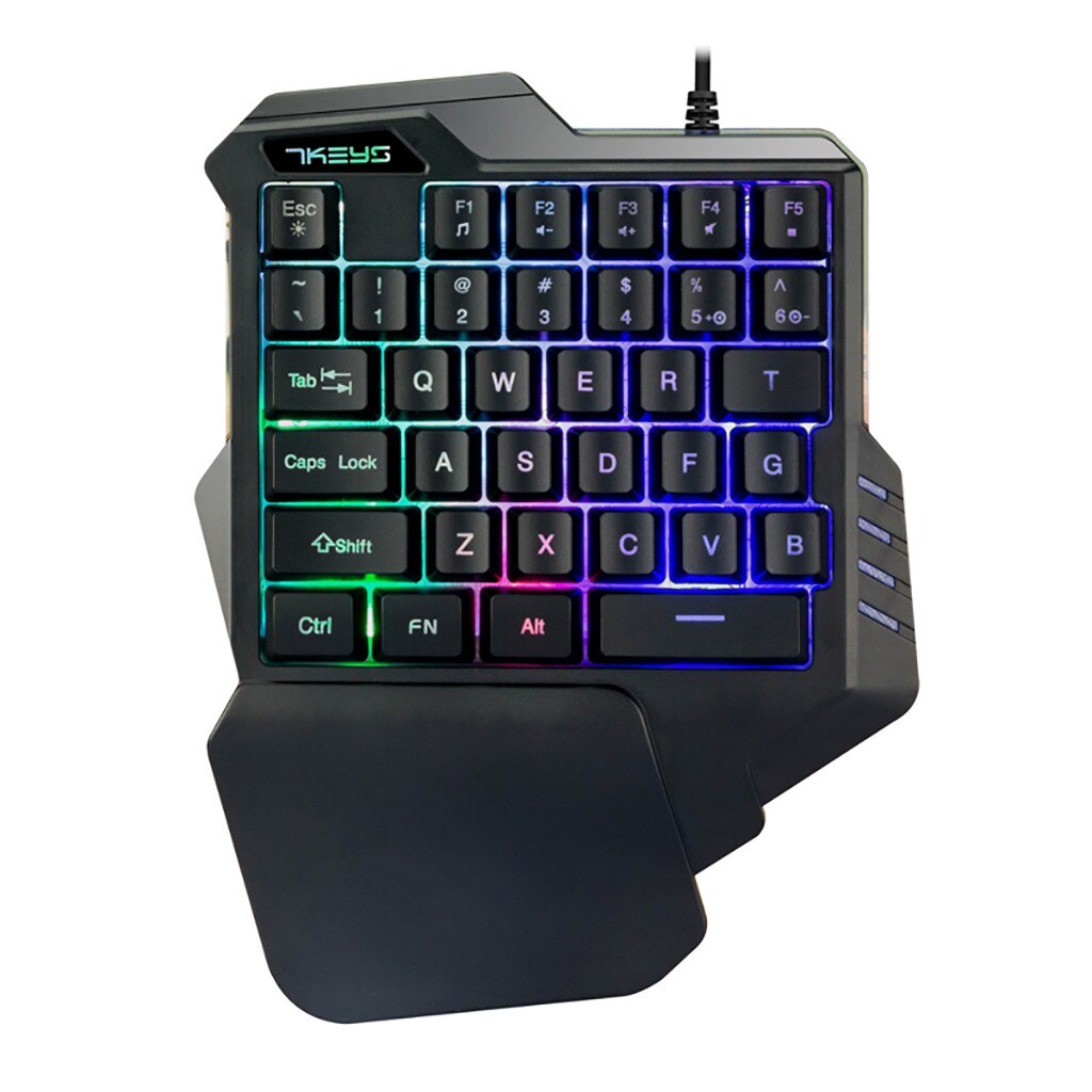 EPULA G30 przewodowa mysz do gier podświetlany diodami LED do gier KeyboardMixed kolor klawiatura na jedną ręką klawiszy na klawiaturze komputera