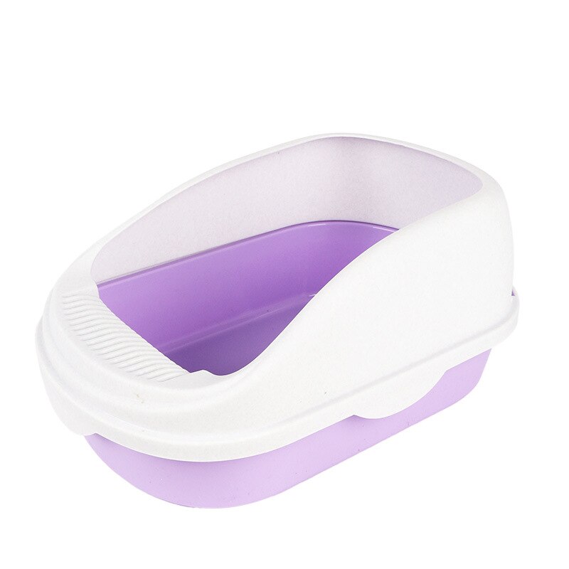 PSM Kit de adiestramiento de arenero gato cerrado, bandeja de plástico para arena de gatos, arenero gato, pala para arena para gatos, limpieza extraíble: Purple