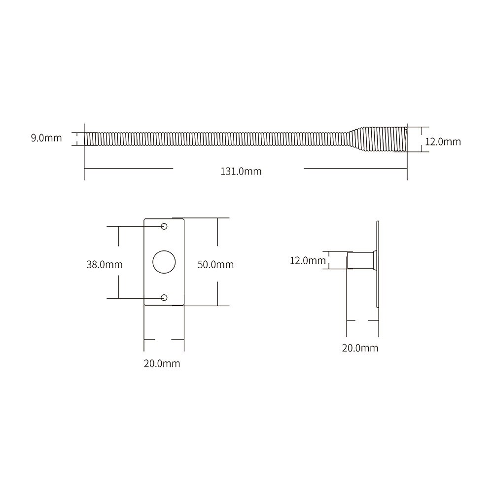 Guard wire pipe of access control wire crossing device Metal exposed wire spring Door Loop Electric Exposed Mounting protection