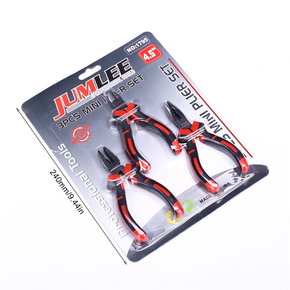 Mini Pliers 3 Piece Set Handle Mini Pliers DIY Pliers 3 Piece Set Hardware Accessories Tool Set Vise Making Supplies
