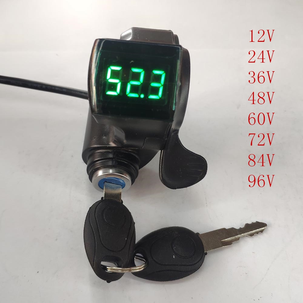 12V 24V 36V 48V 60V 72V ebike Bike duimgas met sleutelslot LCD Display gas voor elektrische fiets/scooter/e-bike